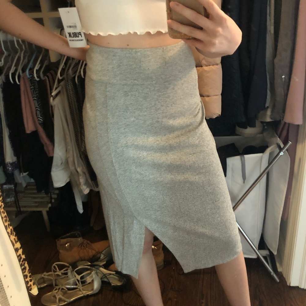 LOFT body con midi skirt
